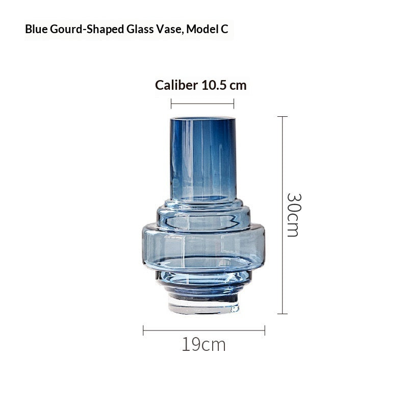 Blue Glass Vase For Home Decor