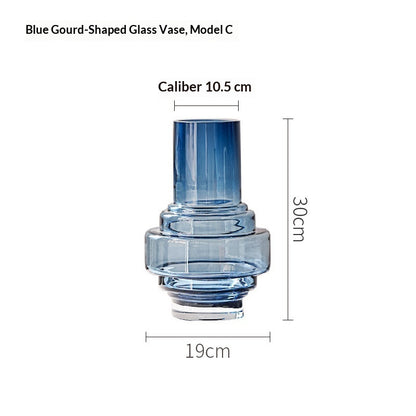 Blue Glass Vase For Home Decor