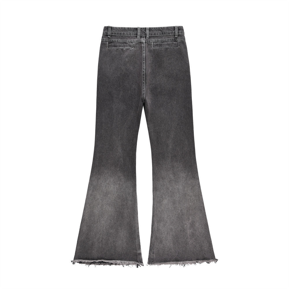 Gradient Washed Flared Jeans For Men
