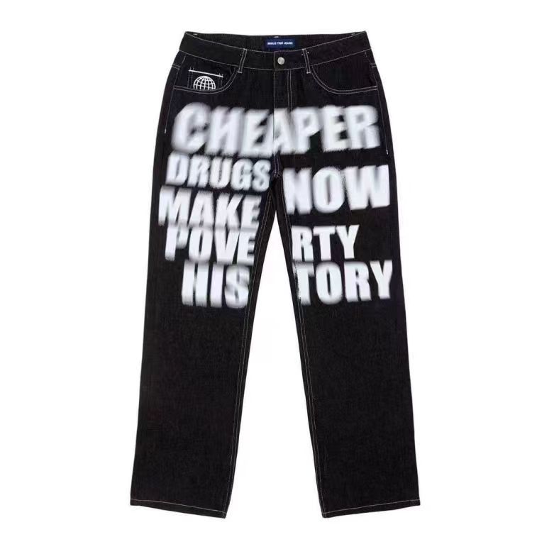 New Letter Printed Jeans For Men