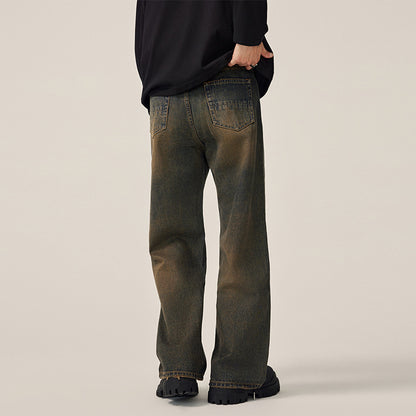 Fashion Personalized Washed Worn Jeans Men