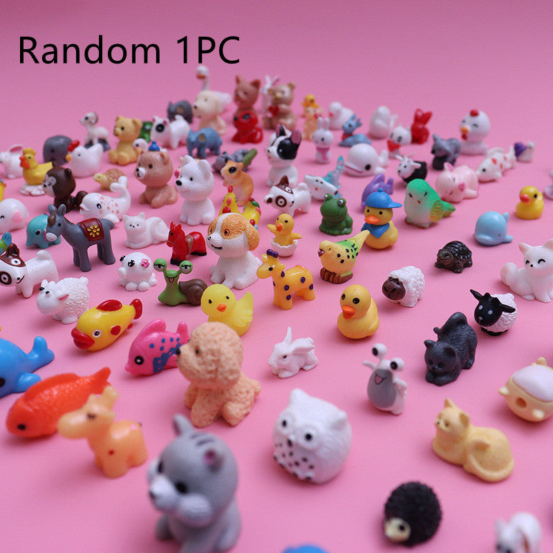 Simulation Bunny Duck Puppy Kitten Miniature Model Ornament